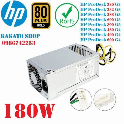Nguồn HP 180W Chính Hãng - Tương Thích ProDesk 400/600/800 G5 G6 SFF, EliteDesk 800 G5